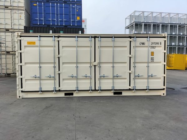 20ft Open Side New Build Shipping Container - Beige