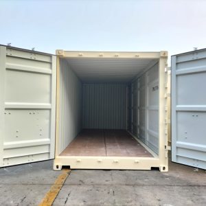 20ft Open Side New Build Shipping Container - Beige - Image 5
