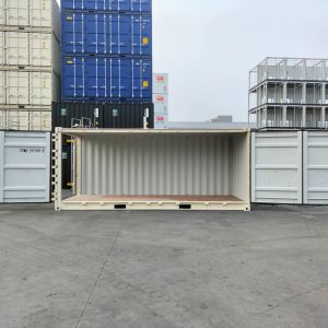 20ft Open Side New Build Shipping Container - Beige - Image 4